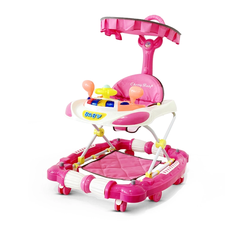 Hot Sale Baby Walker with Pusher and Music 8 Wheels Plastic 360 Degree Rotating Baby Walker Baby Walker with Music and Light