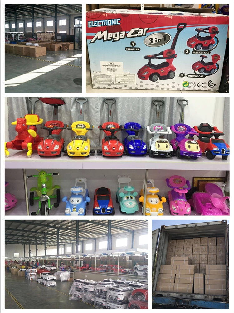 Hebei Factory Plastic Baby Push Cars for Kids Baby Ride on Push Magic Swing Cars 3 in 1 Deluxe Mega Car with Horn Music