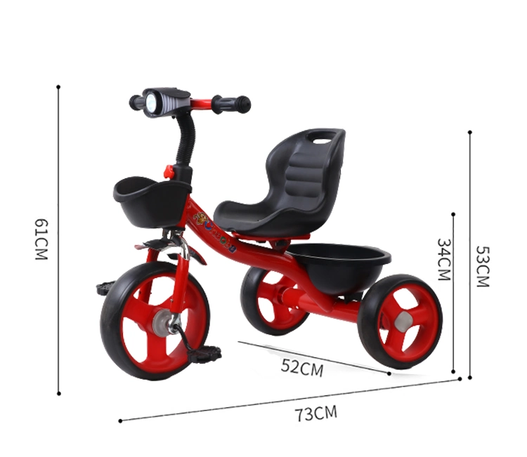 New Fashion Baby Tricycle Steel Kids Tricycle with Music/Plastic Tricycle for Kids 1-6 Years/Cheap Baby Mini Bicycles